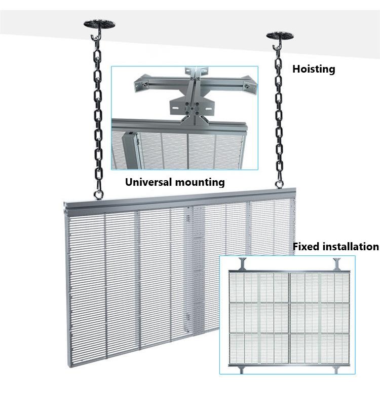 LED Transparent screen installation